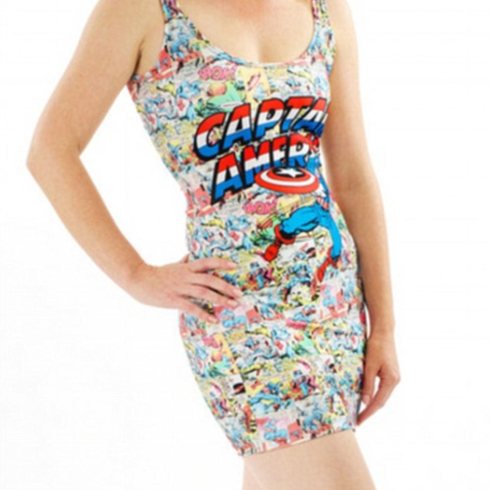 Captain America - BodyCon Dress - Size Small | 6